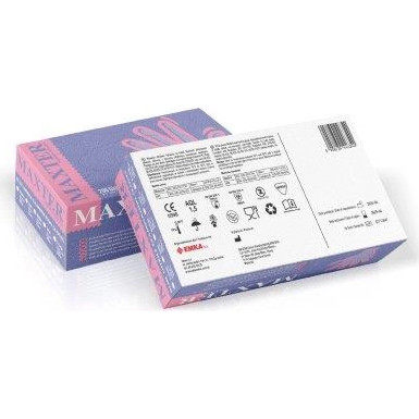 Puderfreie Nitril-Handschuhe Blau L-Maxter (200 Stück) | EMRNBN200/L01