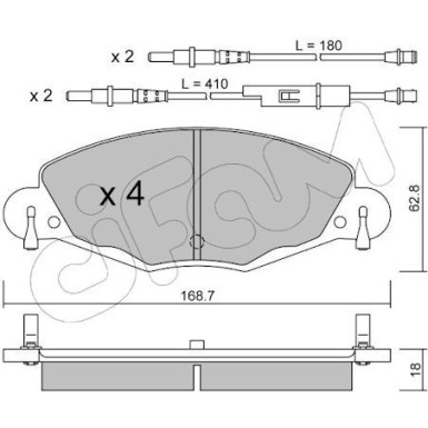 CIFAM Bremsbelagsatz, Scheibenbremse 822-332-0