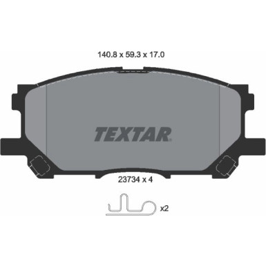 Bremsbelagsatz Toyota P. Lexus Rx300 03 | 2373401