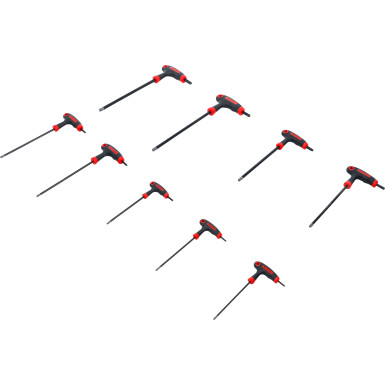 BGS Schraubendreher-Satz mit T-Griff und seitlicher Klinge T-Profil (für Torx) mit Bohrung T10 - T50 9-tlg BGS Do it yourself 7880