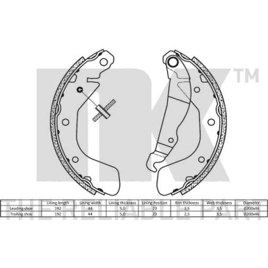 Bremsbacken Opel Corsa C 00 | 2736797