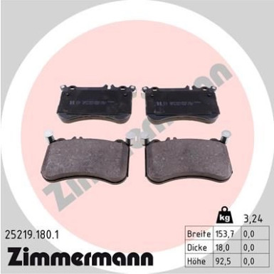 ZIMMERMANN Bremsbeläge