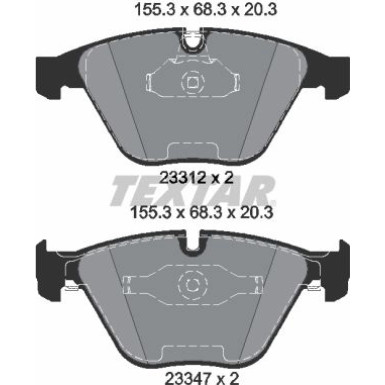 Bremsbelagsatz Bmw S. 1/3 Coupe 3.0-4.4 07-13 | 2331207