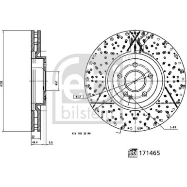 FEBI BILSTEIN Bremsscheibe | 171465