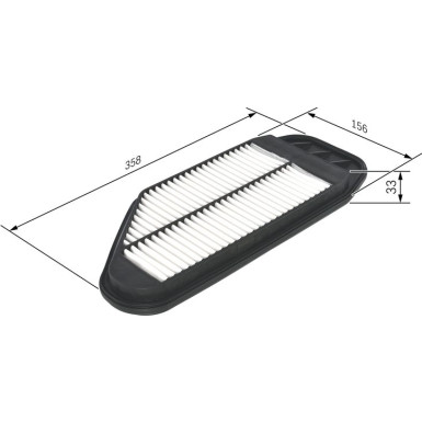 Luftfilter | CHEVROLET,DAEWOO | F 026 400 349