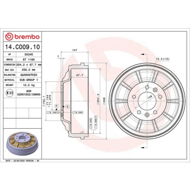 BREMBO Bremstrommel