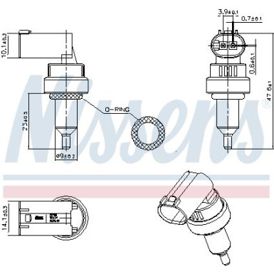 NISSENS Sensor, Kühlmitteltemperatur