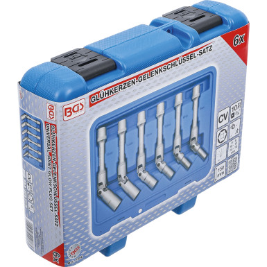 BGS Universal Glühkerzen-Gelenkschlüssel-Satz, Sechskant | Antrieb Innenvierkant 10 mm (3/8"""") | SW 8 - 16 mm | 6-tlg | 2986