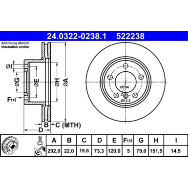 Bremsscheibe Bmw S. 1/3 1.6-2.0 03-13 Power Disc PowerDisc 24.0322-0238.1