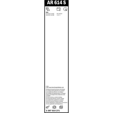 Scheibenwischer Aerotwin AR614S BOSCH | Aerotwin Retrofit | BMW X5, X6 | 3397014271