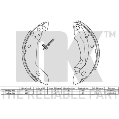 2799389 Bremsbackensatz