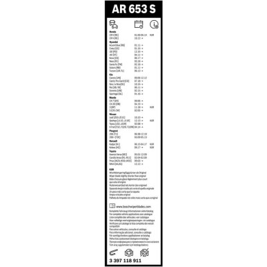 Scheibenwischer Aerotwin AR653S BOSCH | 3397118911