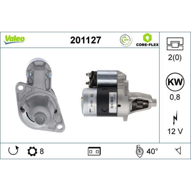 VALEO Anlasser 201127 VALEO CORE-FLEX