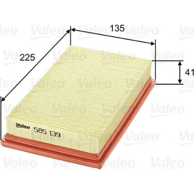 VALEO Luftfilter | 585139