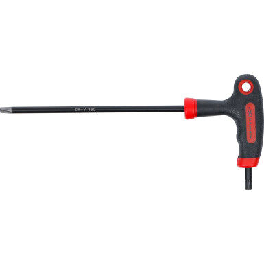 BGS Schraubendreher mit T-Griff und seitlicher Klinge | T-Profil (für Torx) mit/ohne Bohrung T30 | 7880-T30