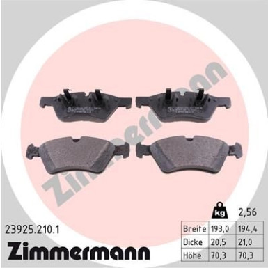 ZIMMERMANN Bremsbeläge ZIMMERMANN Bremsbeläge
