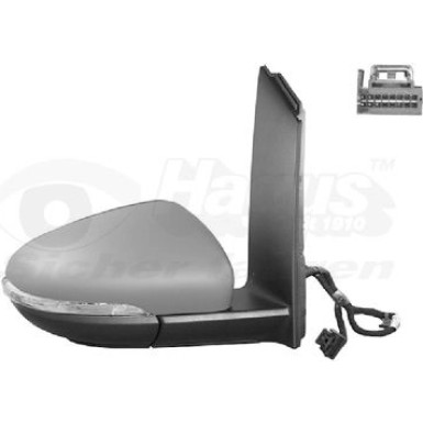 Aussenspiegel re. elek. Verstell. bhz VW Touran konvex6Pins OE 1T1857508T9B9 HAGUS