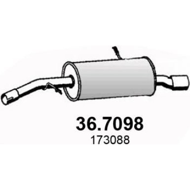 Endschalldämpfer PEUGEOT 207,208 06 36.7098