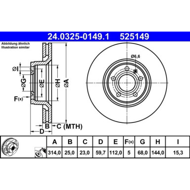 Bremsscheibe PowerDisc 24.0325-0149.1