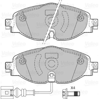 VALEO Bremsbeläge 601328