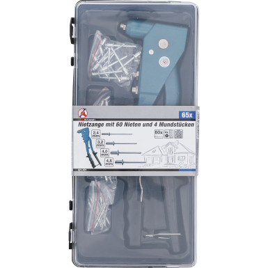 BGS Nietzangen-Set 2,4 / 3,2 / 4,0 / 4,8 mm 250 mm BGS Do it yourself 401