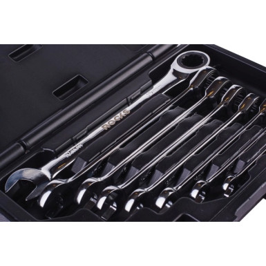 OK-01.6000 Satz Ringmaulschlüssel Mit Knarren, 8-19 mm, 8-Teilig