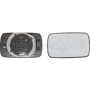 Spiegelglas, Außenspiegel BMW 3ER E30 konvex, blau OE 51161901177 HAGUS 620838
