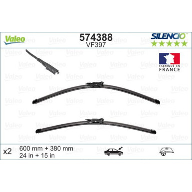 VM397 VALEO Silencio X.TRM Wischer | Nissan QASHQAI | 574388