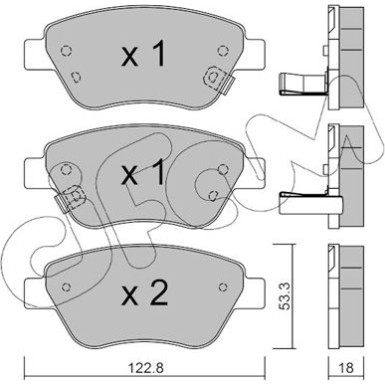 CIFAM Bremsbelagsatz, Scheibenbremse | 822-321-4