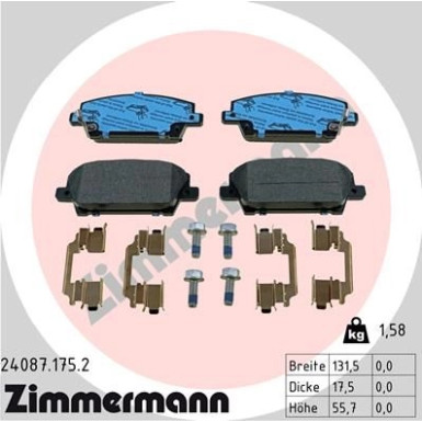 ZIMMERMANN Bremsbeläge ZIMMERMANN Bremsbeläge