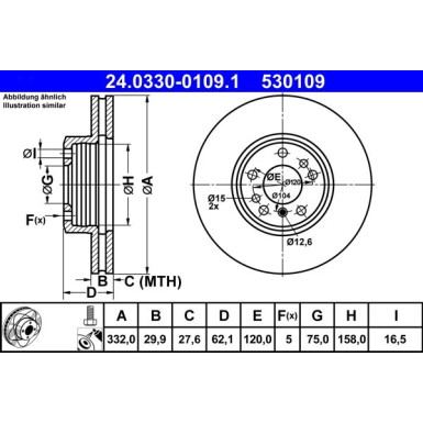 Bremsscheibe Bmw P. X3/X5 3.0-4.4 00-10 Power Disc PowerDisc 24.0330-0109.1