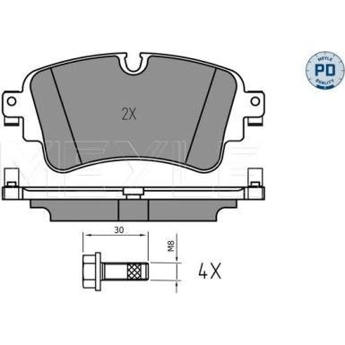 Bremsbelagsatz, Scheibenbremse | 025 223 0817/PD