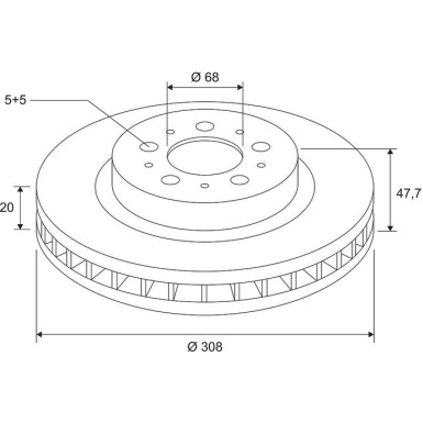 VALEO Bremsscheibe 672553 COATED