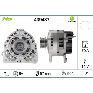VALEO Generator 439437 Valeo Origins New OE TECHNOLOGIE