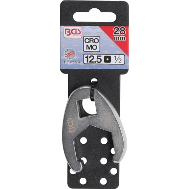 BGS Hahnenfußschlüssel | Antrieb Innenvierkant 12,5 mm (1/2"""") | SW 28 mm | 1757-28