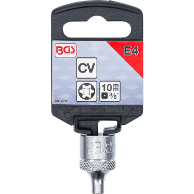 BGS Steckschlüssel-Einsatz E-Profil | Antrieb Innenvierkant 10 mm (3/8"""") | SW E4 | 2710