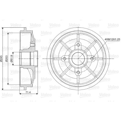 VALEO Bremstrommel | 237016