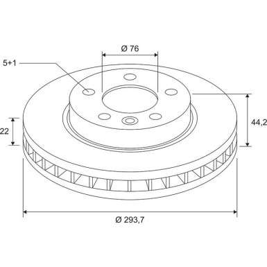 VALEO Bremsscheibe 672565 COATED