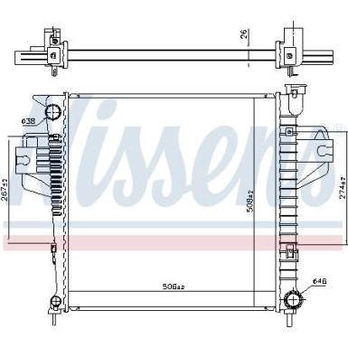 Wasserkühler PKW | Jeep Cherokee 01 | 606555