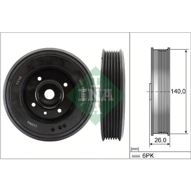 INA Riemenscheibe, Kurbelwelle 544 0158 10