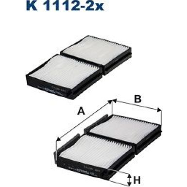 FILTRON Filter, Innenraumluft K 1112-2x FILTRON Filter, Innenraumluft K 1112-2x