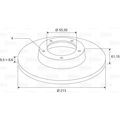 VALEO Bremsscheibe 186495