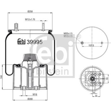 FEBI BILSTEIN Luftfeder | 39995
