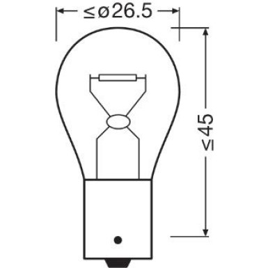 P21W Osram | 12V 21W BA15S UL SB2 | METALLSOCKEL Ultra Life SB2 | 7506ULT-02B
