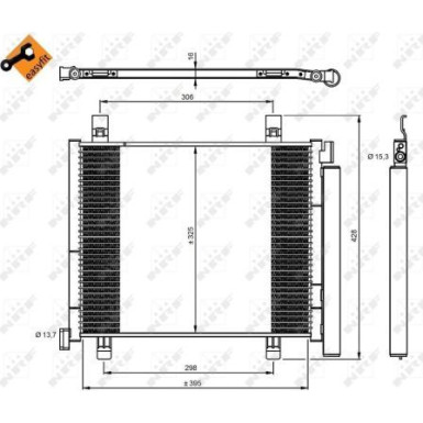 Kondensator, Klimaanlage EASY FIT 350045