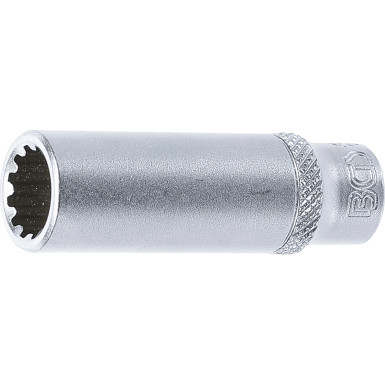BGS Steckschlüssel-Einsatz Gear Lock, tief | Antrieb Innenvierkant 6,3 mm (1/4"""") | SW 10 mm | 10160