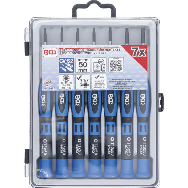 BGS Präzisions-Schraubendreher-Satz | T-Profil (für Torx) | 7-tlg | 7967