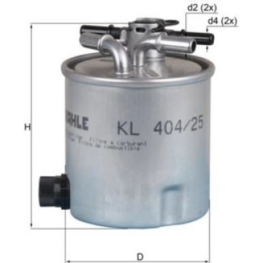 MAHLE Kraftstofffilter | KL 404/25