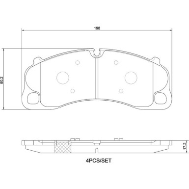 BREMBO Bremsbelagsatz, Scheibenbremse P 65 045 PRIME LINE
