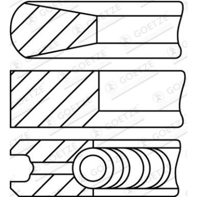 GOETZE ENGINE Kolbenringsatz | 08-152900-10